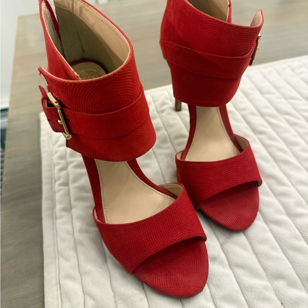 Vince Camuto Bold Red Heeled Sandals